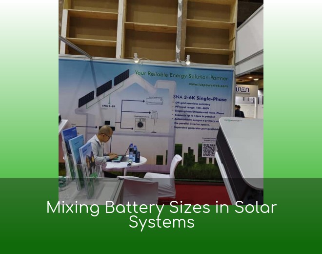 Mixing Battery Sizes in Solar Systems